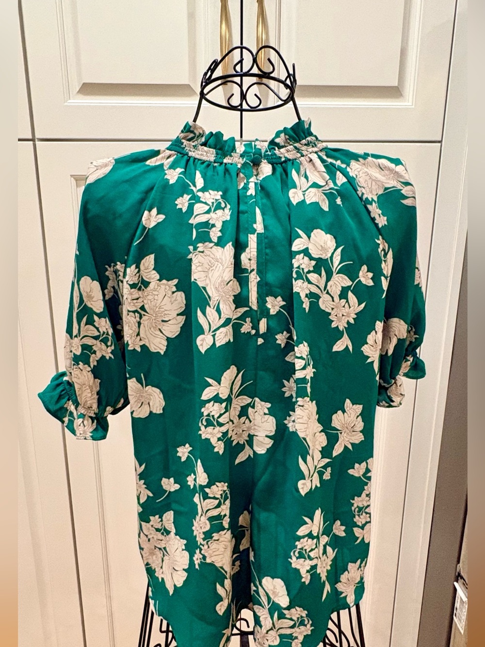 Sienna Sky Teal Floral Off-Shoulder Blouse